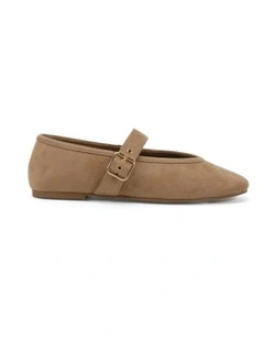 Cade Ballet Flat in Biscoff Suede