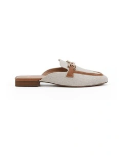 Carletta Mule in Caramel Linen