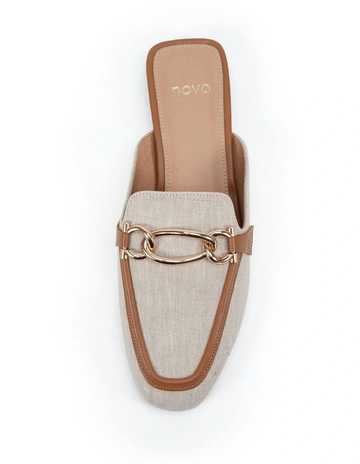 Carletta Mule in Caramel Linen image 5