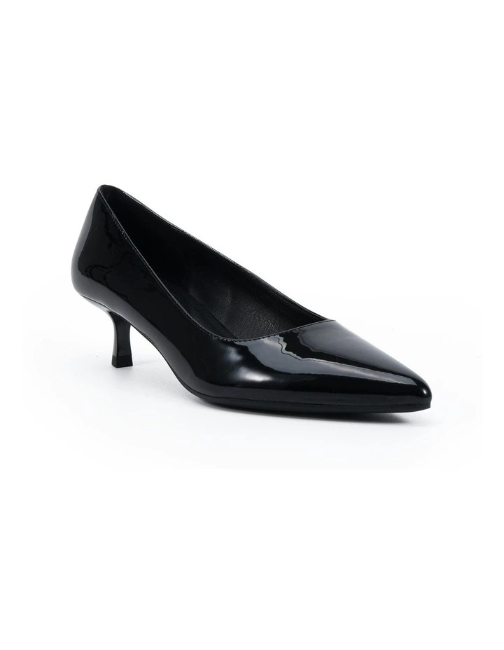 Inessa Court Heels in Black Patent image 2