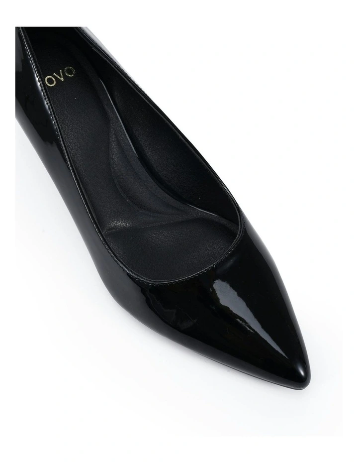 Inessa Court Heels in Black Patent image 4