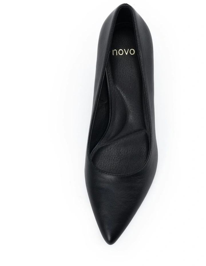 Inessa Court Heels in Black Smooth image 5