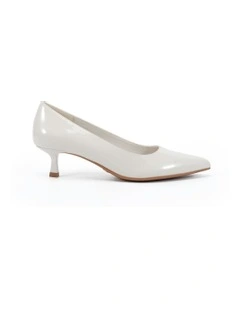 Inessa Court Heels in White Patent