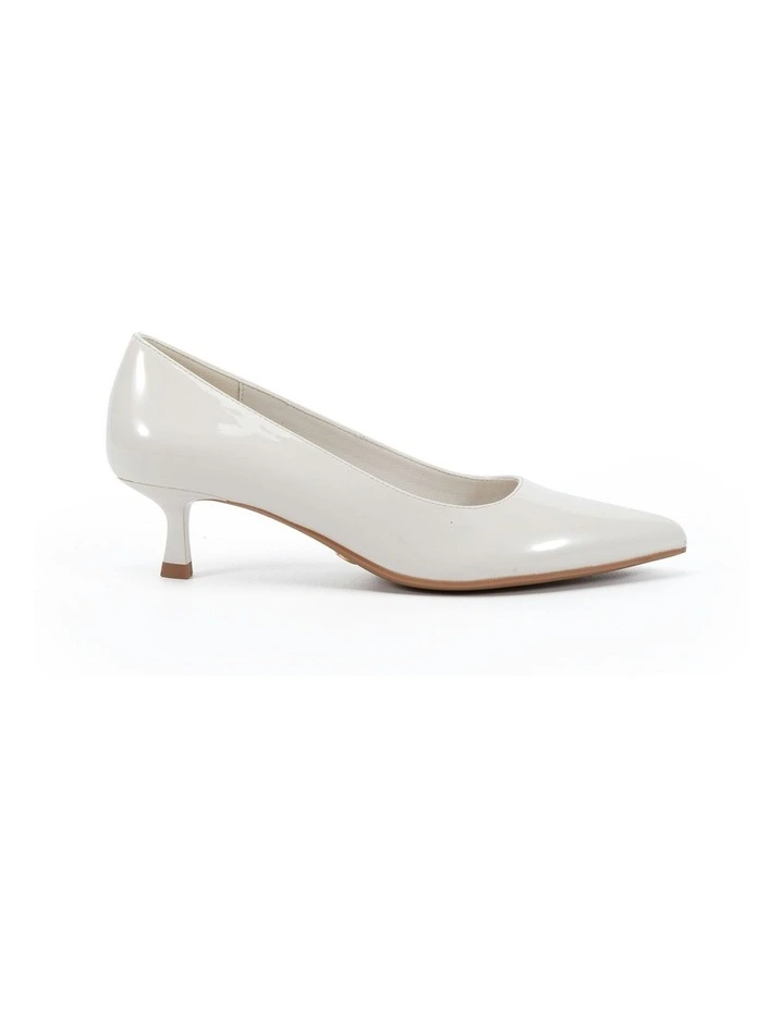 Inessa Court Heels in White Patent image 1