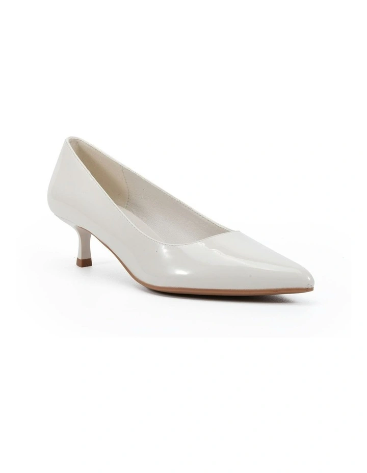Inessa Court Heels in White Patent image 2