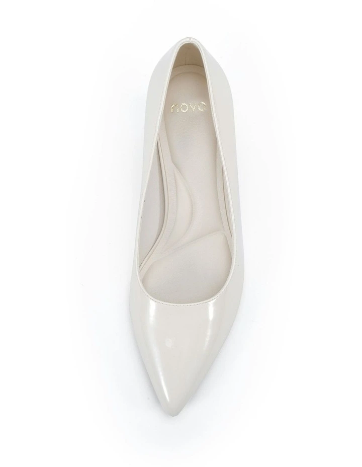 Inessa Court Heels in White Patent image 5