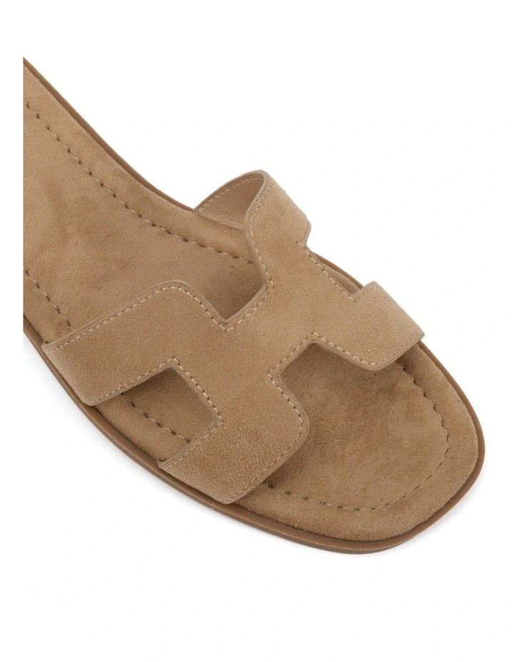 Sachie Slides in Biscoff Suede image 4