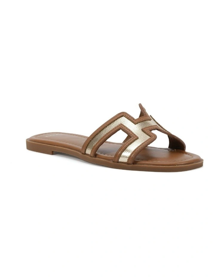 Sachie Slides in Tan/Gold image 2