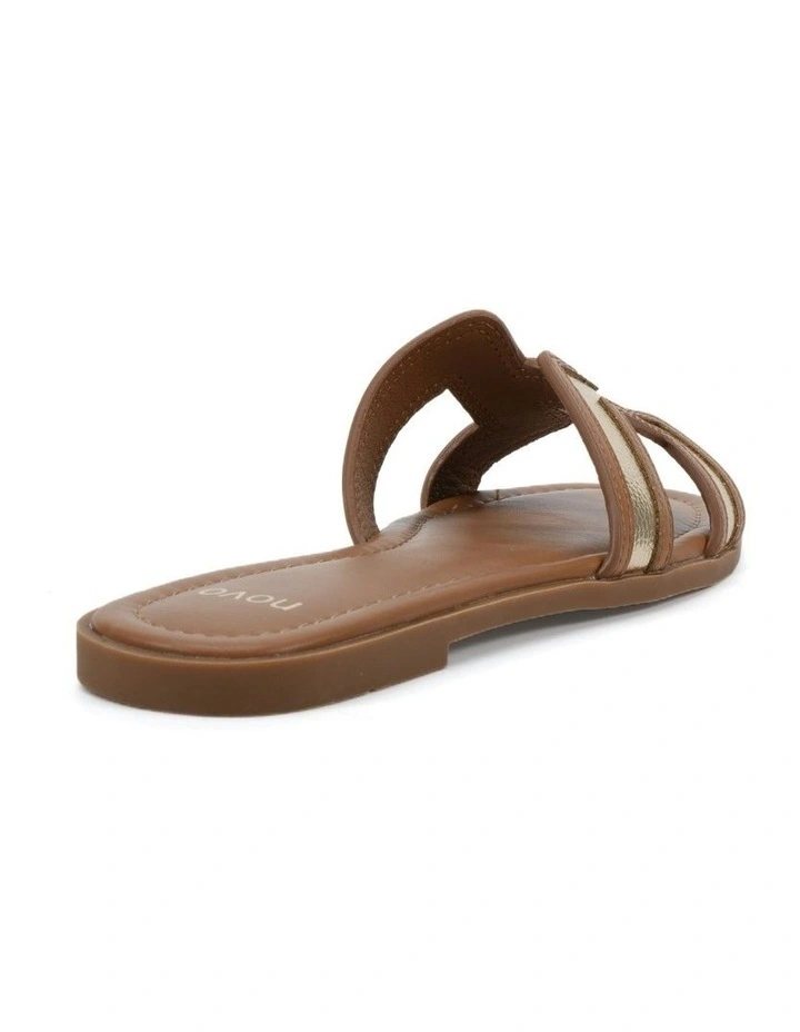 Sachie Slides in Tan/Gold image 3