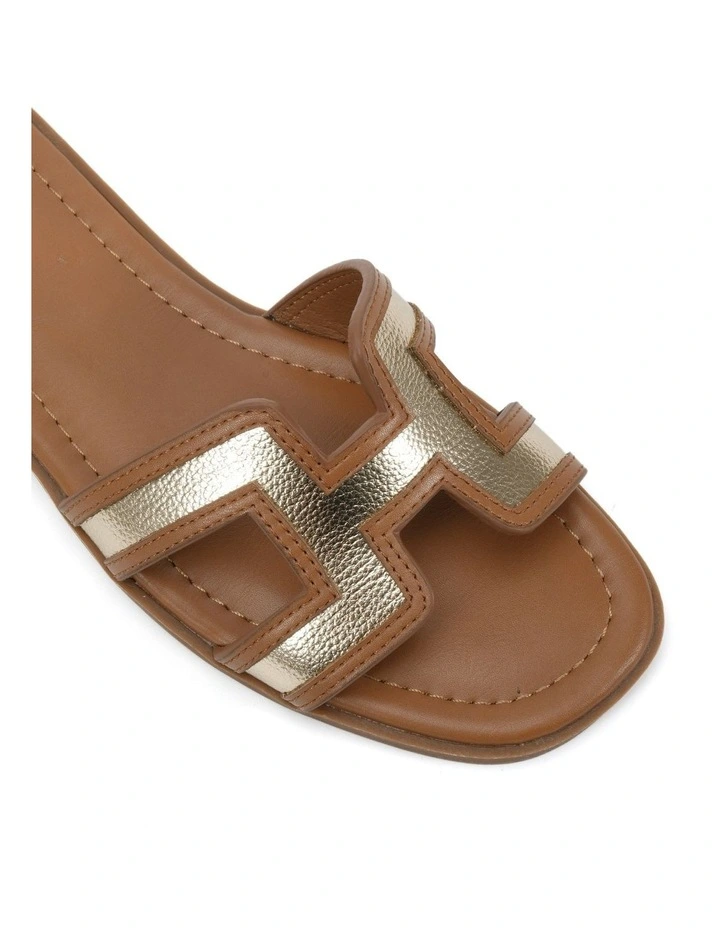 Sachie Slides in Tan/Gold image 4