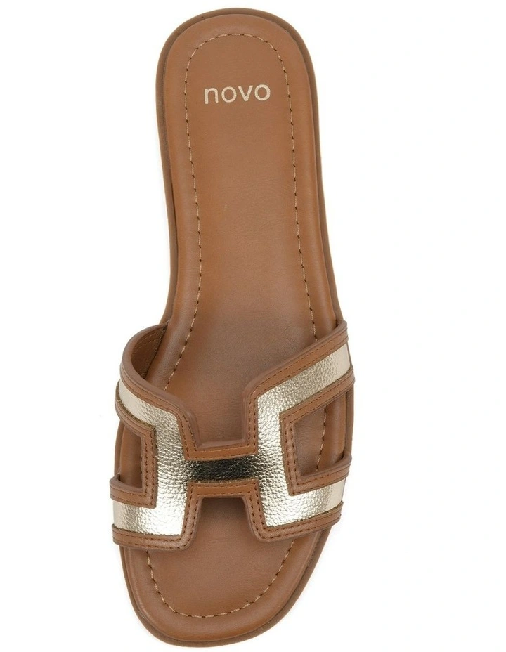 Sachie Slides in Tan/Gold image 5