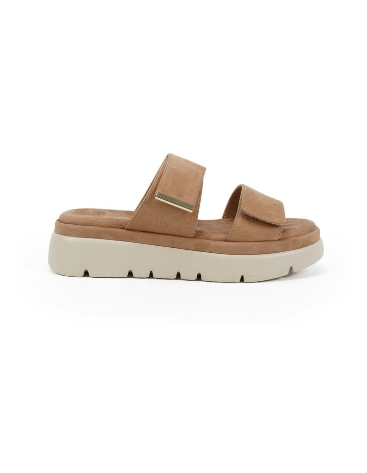 Bonita Wedges In Biscoff Suede in Brown image 1