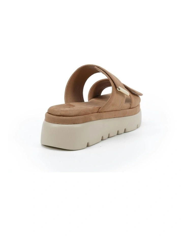 Bonita Wedges In Biscoff Suede in Brown image 3