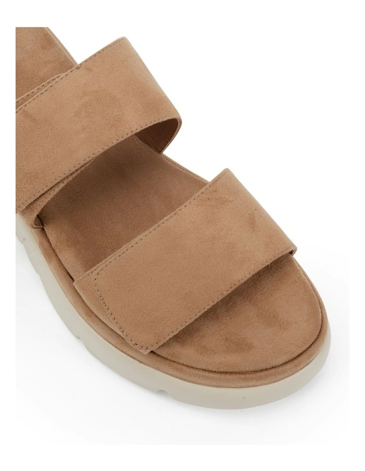 Bonita Wedges In Biscoff Suede in Brown image 4