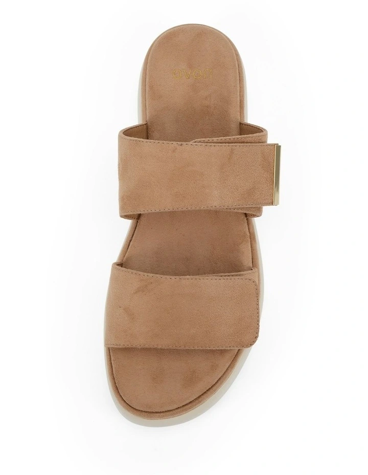 Bonita Wedges In Biscoff Suede in Brown image 5