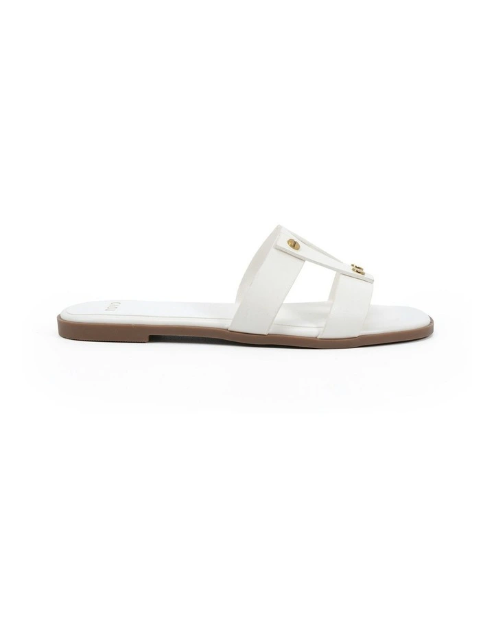 Shay Slides Sandal in White image 1