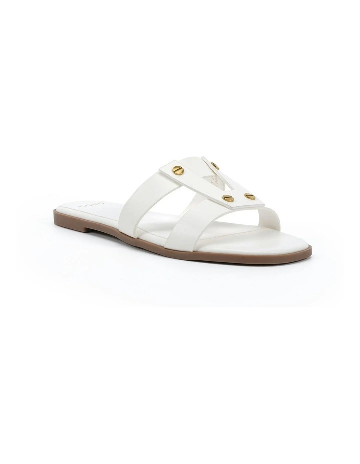 Shay Slides Sandal in White image 2