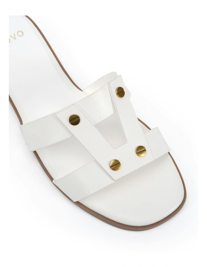 Shay Slides Sandal in White image 4