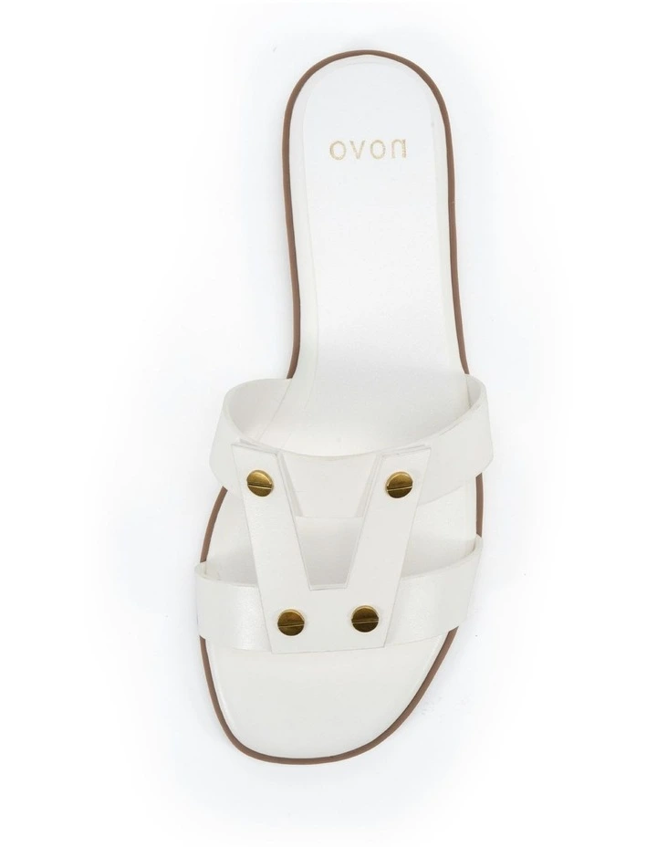 Shay Slides Sandal in White image 5