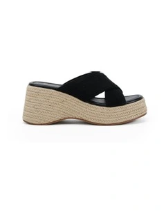 Winola Wedges in Black Suede