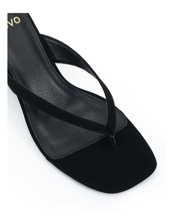 Neave Low Block Heels In Black Nubuck image 4