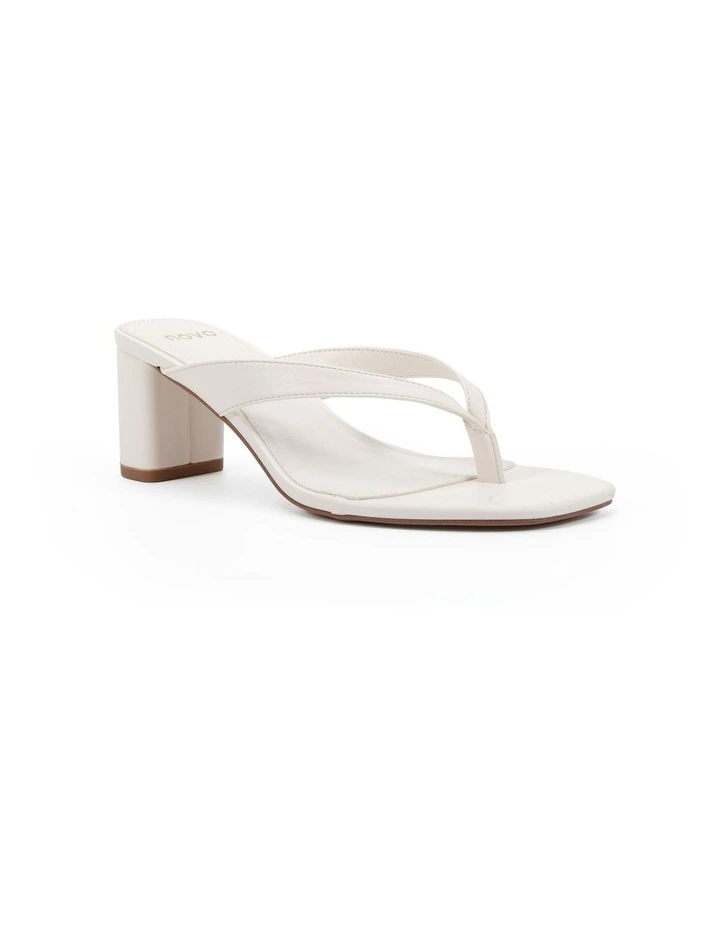 Neave Low Block Heels In White image 2