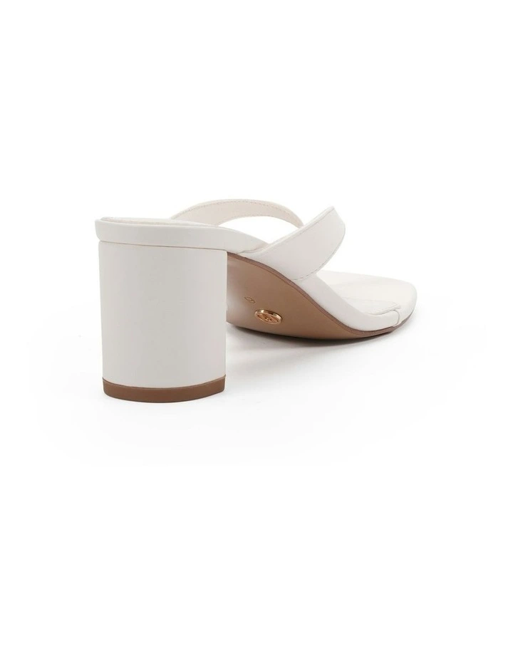 Neave Low Block Heels In White image 3