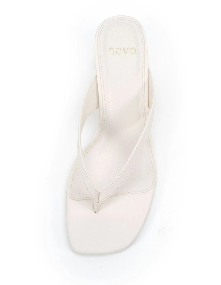 Neave Low Block Heels In White image 5