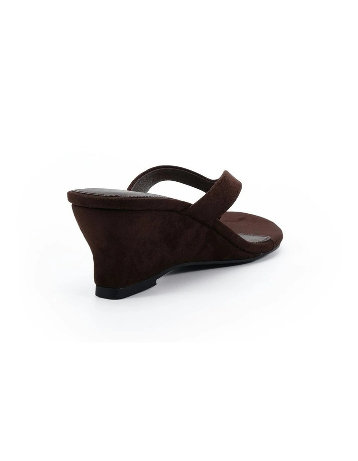 Zepher Thong Wedges in Espresso Suede image 3