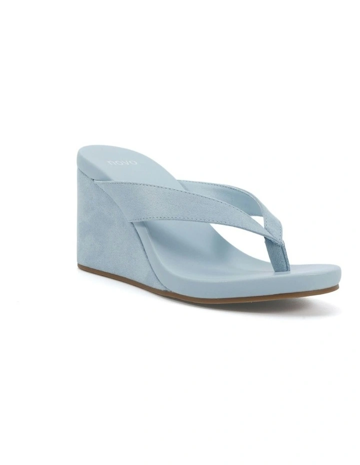 Baci Thong Wedges in Blue image 3