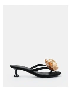 Lovesick Open Toe Heels in Black Suede