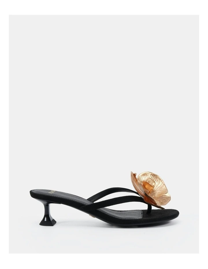 Lovesick Open Toe Heels in Black Suede image 1