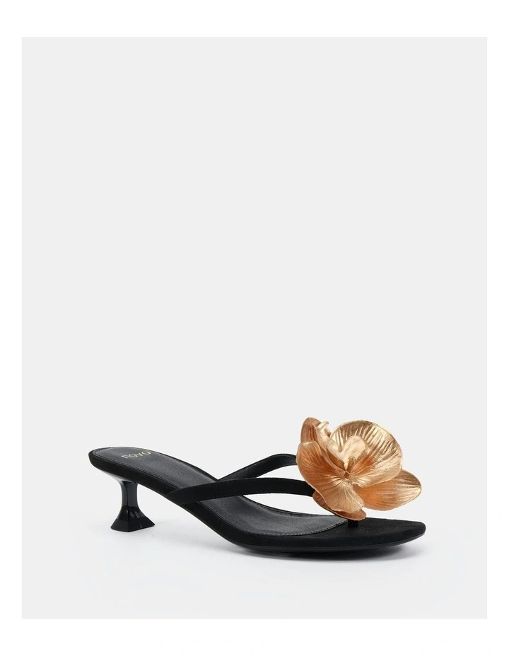 Lovesick Open Toe Heels in Black Suede image 2