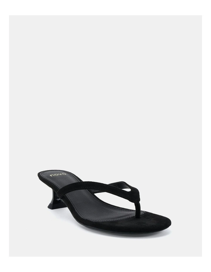 Lovesick Open Toe Heels in Black Suede image 3