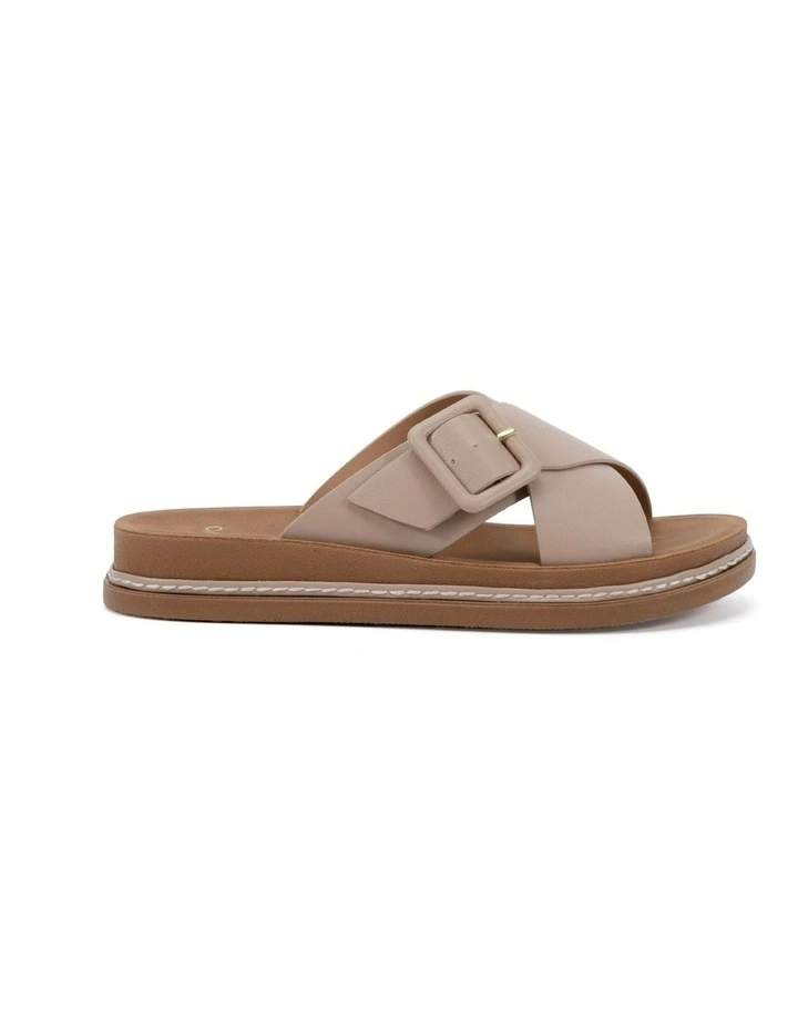 Steton Slides Sandals in Almond image 1