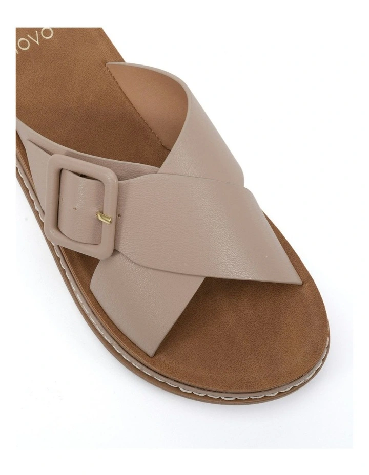 Steton Slides Sandals in Almond image 4