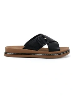 Steton Slides Sandals in Black