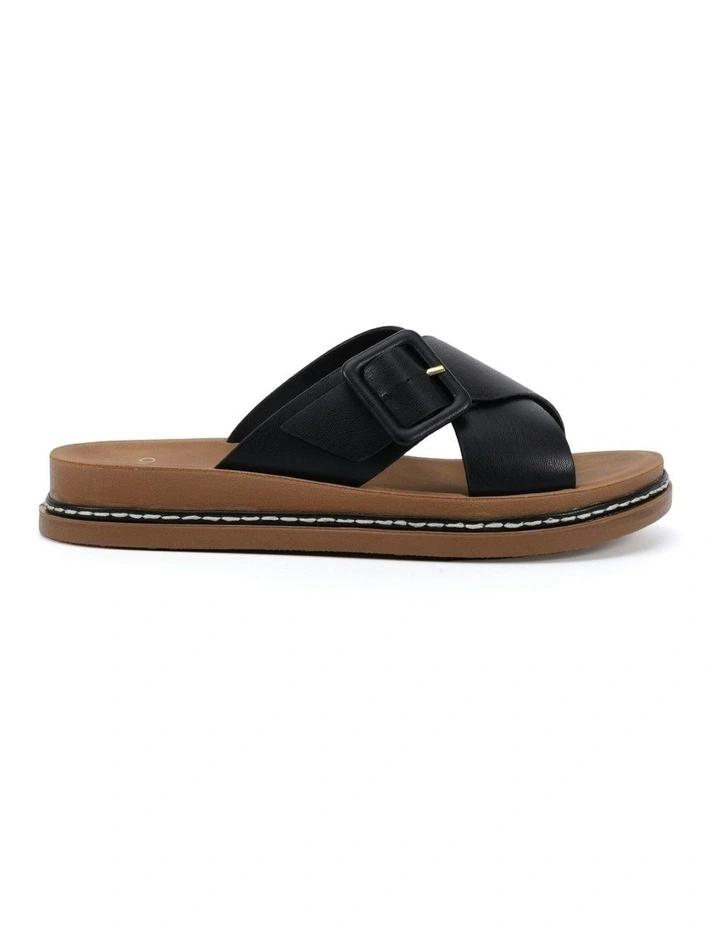Steton Slides Sandals in Black image 1