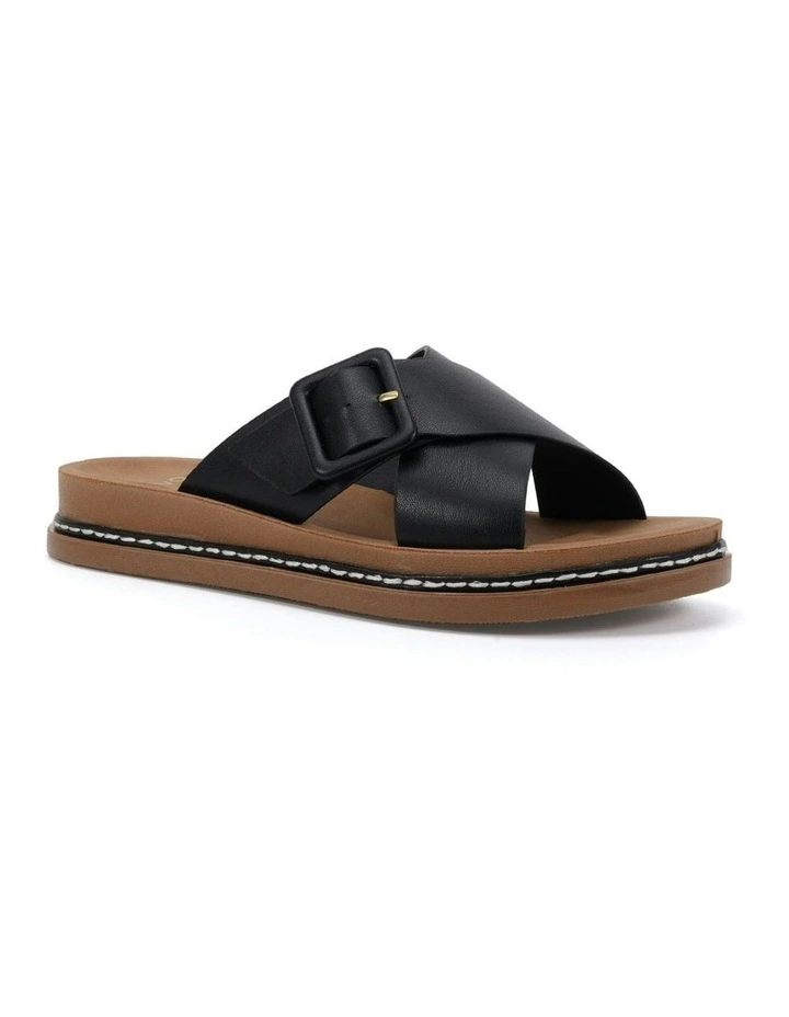 Steton Slides Sandals in Black image 2