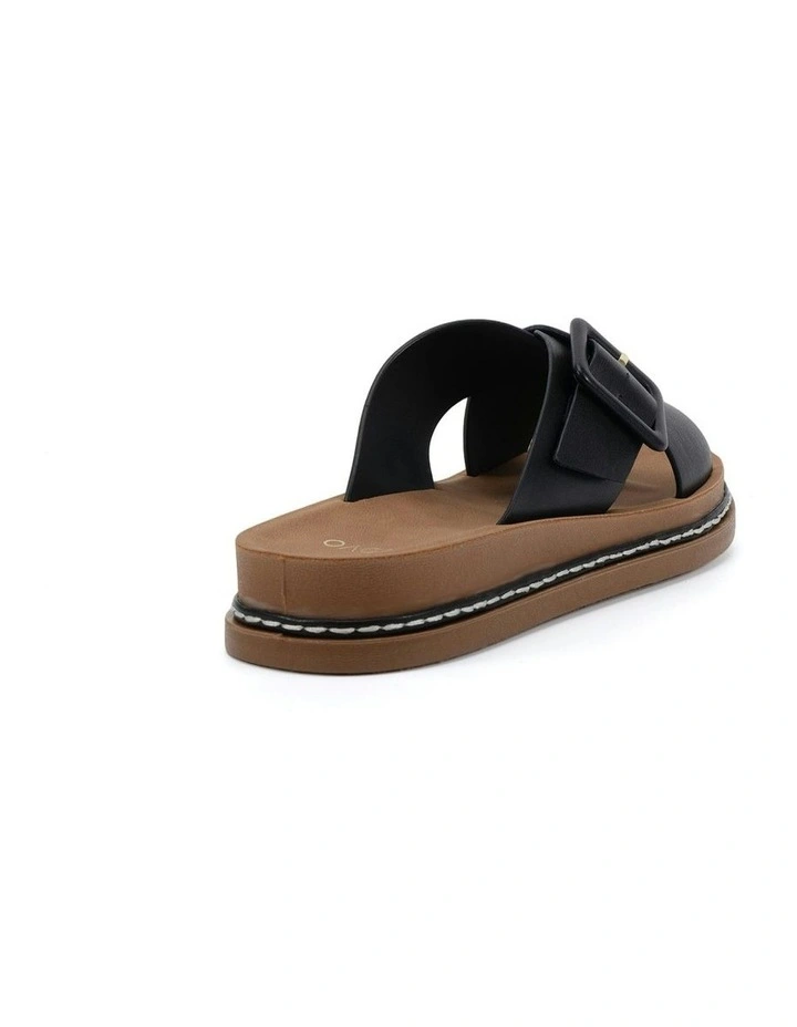 Steton Slides Sandals in Black image 3