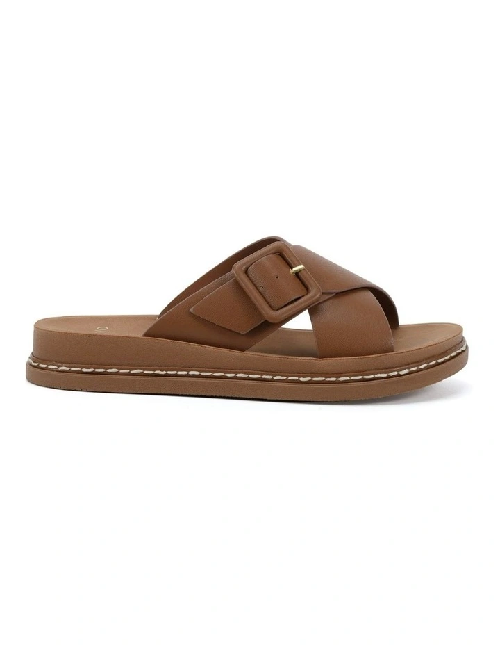 Steton Slides Sandals in Tan image 1