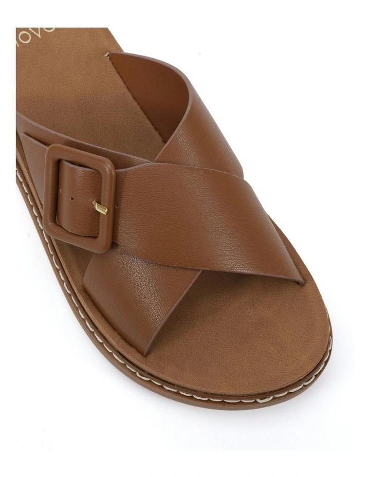 Steton Slides Sandals in Tan image 4