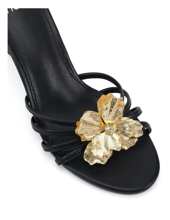 Leilany Open Toe Heels in Black image 4