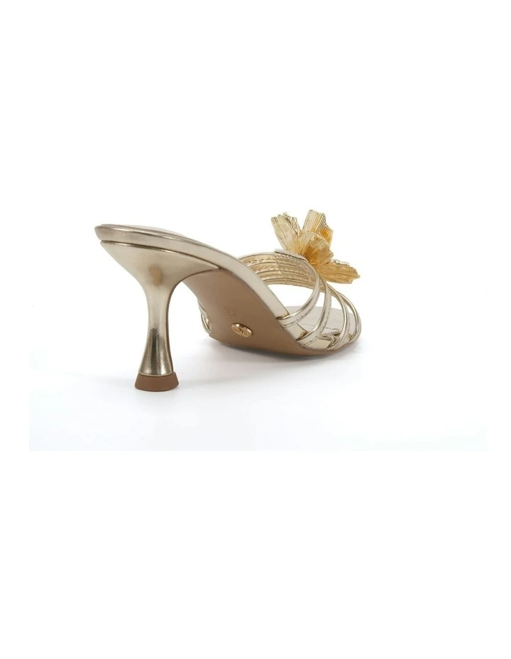 Leilany Open Toe Heels in Gold image 3