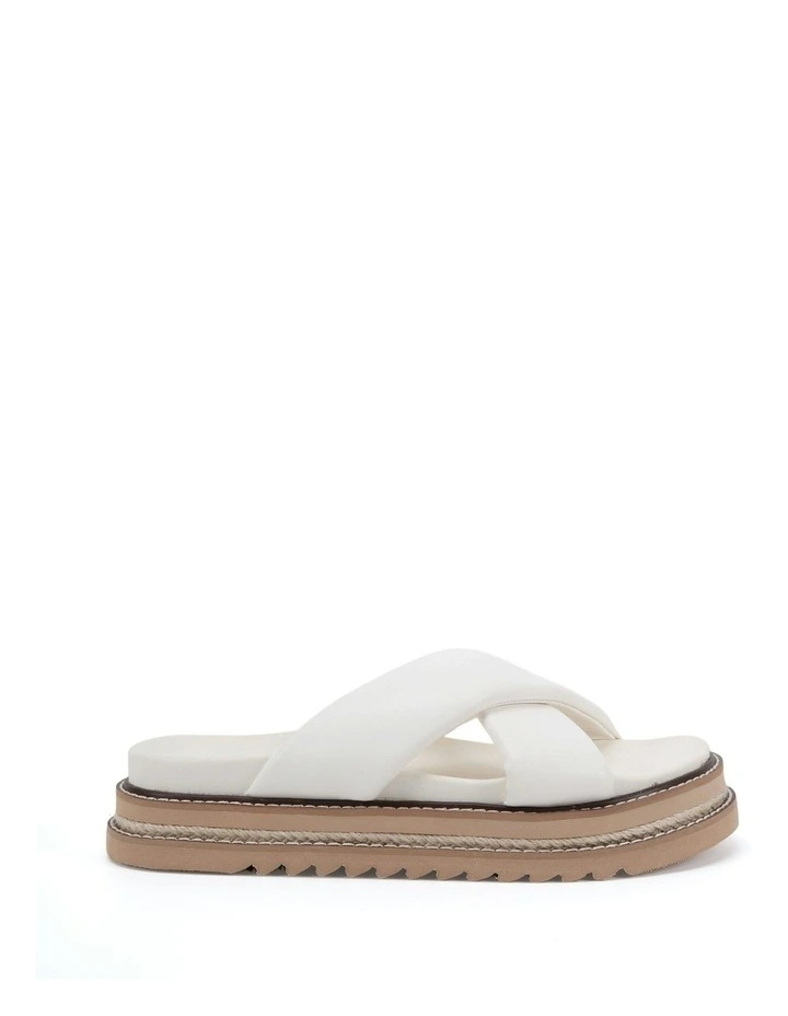 Selene Flatform Slides in White image 1