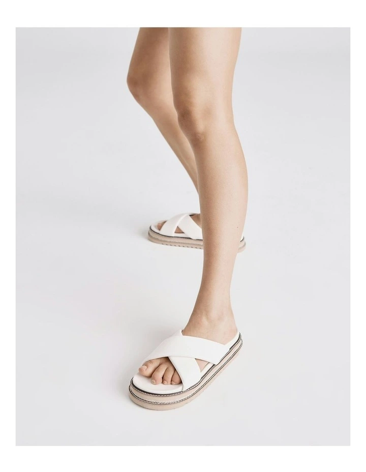 Selene Flatform Slides in White image 3