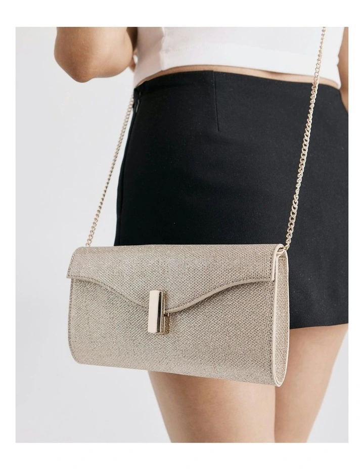 Alysse Clutch in Gold image 2