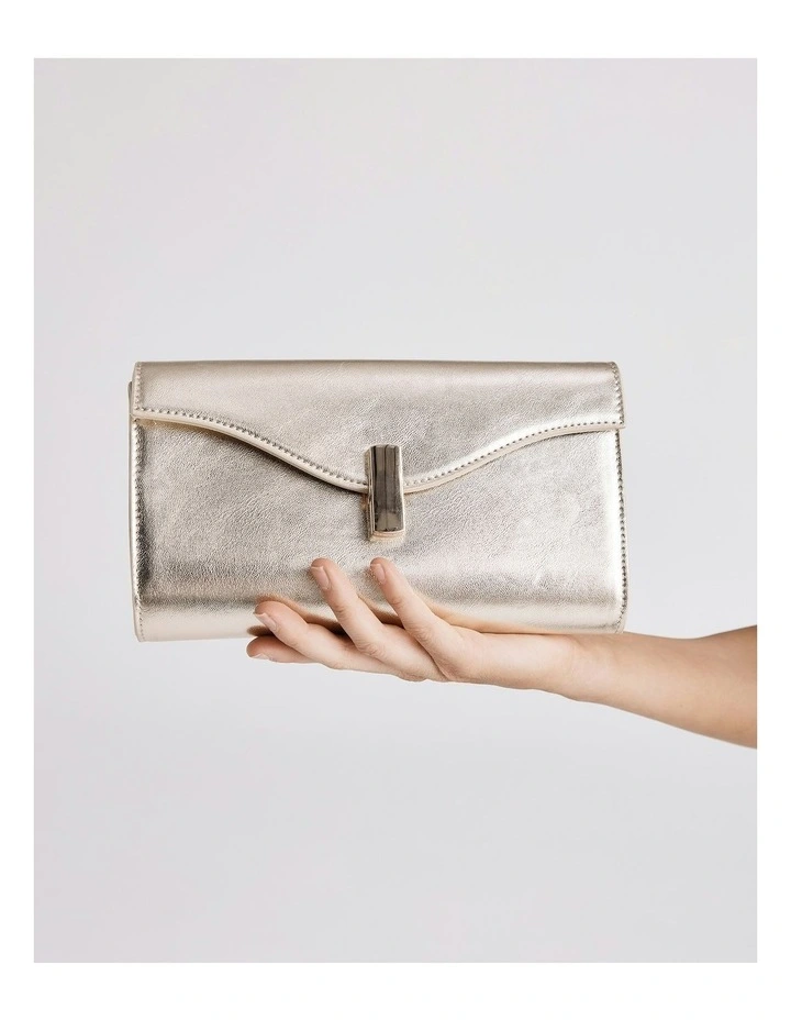 Alysse Clutch in Gold image 2
