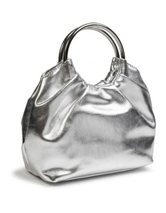 Amori Top Handle Bag in Silver