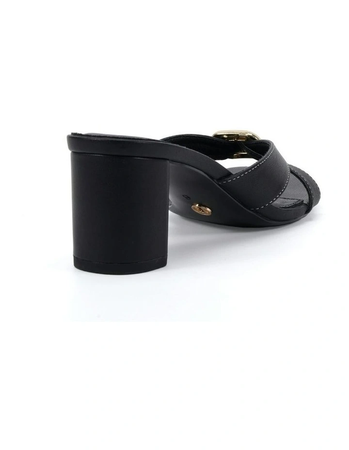 Finnegan Block Open Toe Heels in Black image 3